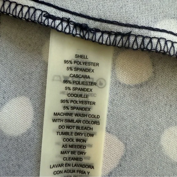 NWT $128 Vince Camuto Polka Dot Short Sleeve Fit & Flare Dress in NAVY MULTI-2P! - Picture 11 of 11